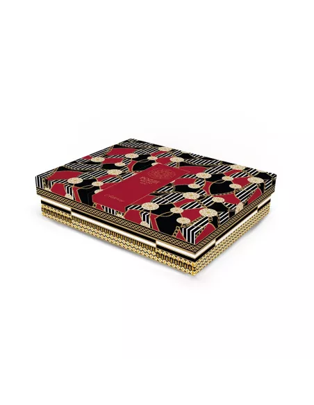 Svuotatasche 19,5x15,5 cm in porcellana con coperchio living catene in luxury box
