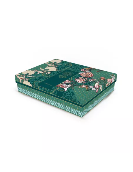 Svuotatasche 19,5x15,5 cm in porcellana con coperchio living chintz in luxury box