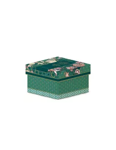 Portagioie tondo 13x6,5 cm in porcellana con coperchio living chintz in luxury box 2