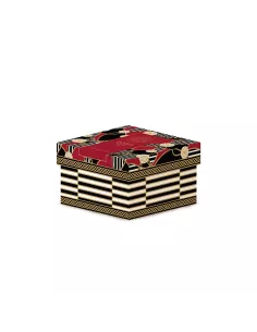 Portagioie tondo 13x6,5 cm in porcellana con coperchio living catene in luxury box 2