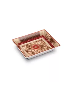 Svuotatasche 19,5x15,5 cm in porcellana con coperchio living tropical in luxury box