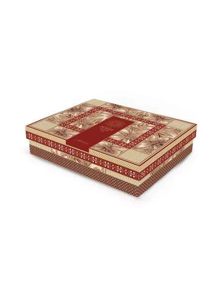 Svuotatasche 19,5x15,5 cm in porcellana con coperchio living tropical in luxury box