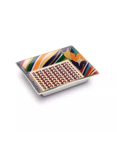 Svuotatasche 19,5x15,5 cm in porcellana con coperchio living  geometric in luxury box