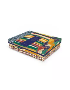 Svuotatasche 19,5x15,5 cm in porcellana con coperchio living  geometric in luxury box 2