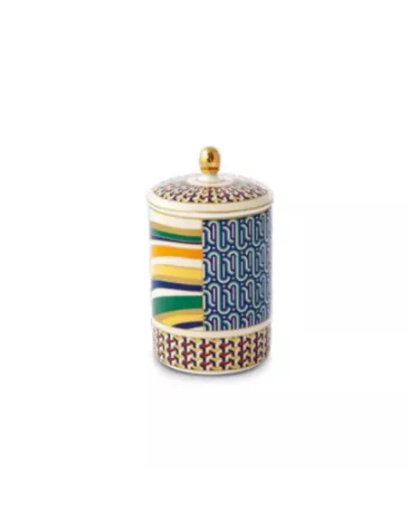Candela Profumata Piccola in Portacandela in Porcellana Living Geometric in luxury box
