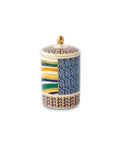 Candela Profumata Grande in Portacandela in Porcellana Living Geometric in luxury box