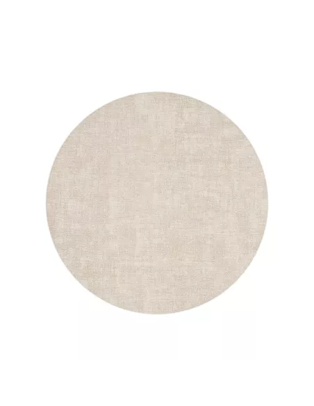 Tovaglietta Tonda Double Face Fabric Milk White