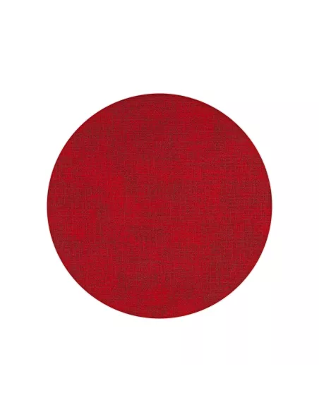 Tovaglietta Tonda Double Face Fabric Rosso