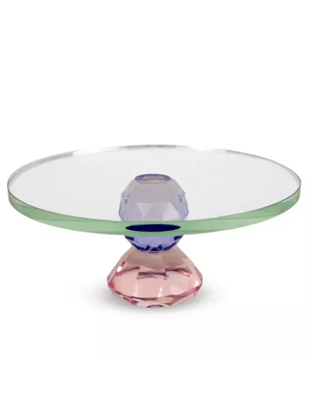Alzata in Vetro Effetto Diamante