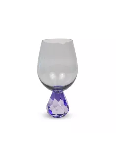 Bicchiere Cocktail in Vetro Viola Effetto Diamante