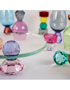 Alzata in Vetro Effetto Diamante 2