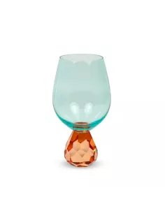 Bicchiere Cocktail in Vetro Pesca Effetto Diamante