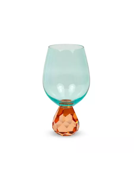 Bicchiere Cocktail in Vetro Pesca Effetto Diamante