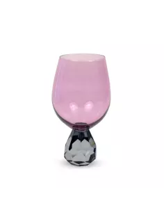 Bicchiere Cocktail in Vetro Grigio Effetto Diamante