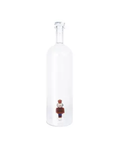 Bottiglia in Vetro Borosilicato con Tappo Decoro Schiaccianoci