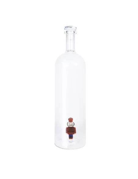 Bottiglia in Vetro Borosilicato con Tappo Decoro Schiaccianoci