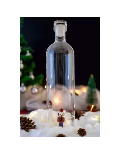 Bottiglia in Vetro Borosilicato con Tappo Decoro Schiaccianoci 2