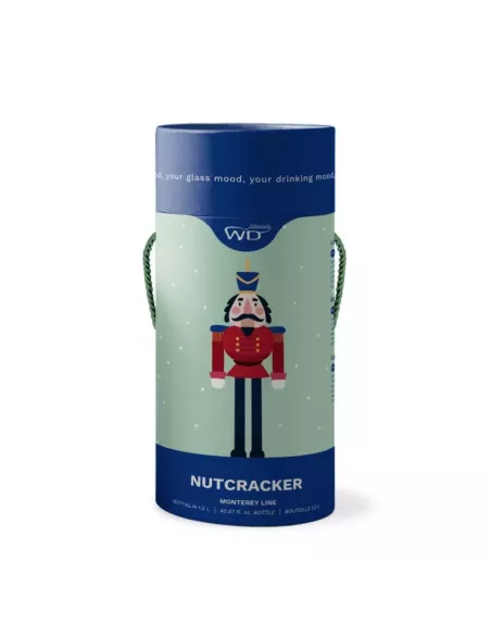 Bottiglia in Vetro Borosilicato con Tappo Decoro Schiaccianoci