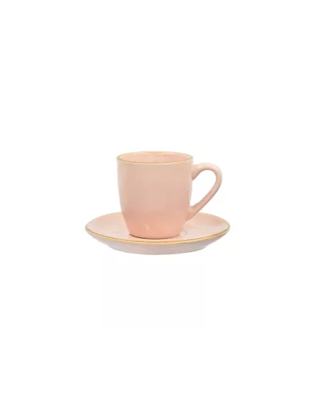 Concerto Rosa Cipria Tazza Caffè Con Piattino 90cc
