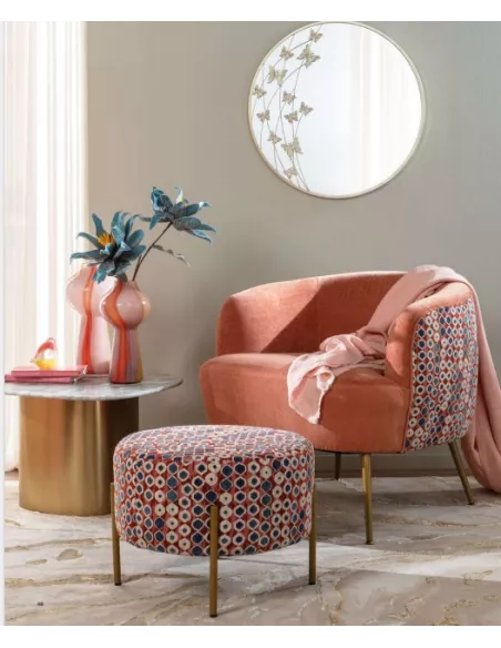 Vaso Basso In Vetro Rosa e Arancione - L'oca Nera