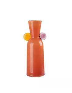 Vaso Alto In Vetro Arancione - L'oca Nera