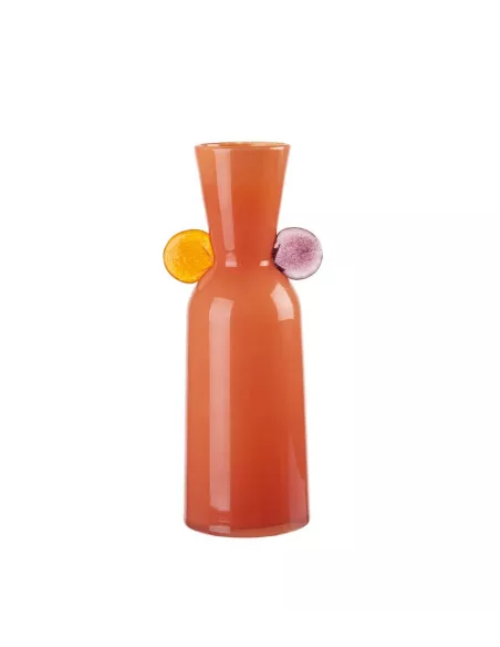 Vaso Alto In Vetro Arancione - L'oca Nera