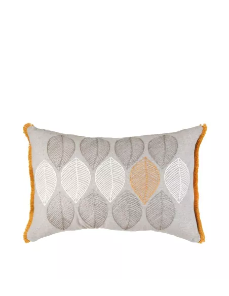 Cuscino Arredo Rettangolare in Cotone con Applicazioni e Ricami 30x45 cm - L'oca Nera