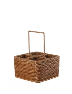 Portabicchieri / Portaposate in Rattan - L'oca Nera
