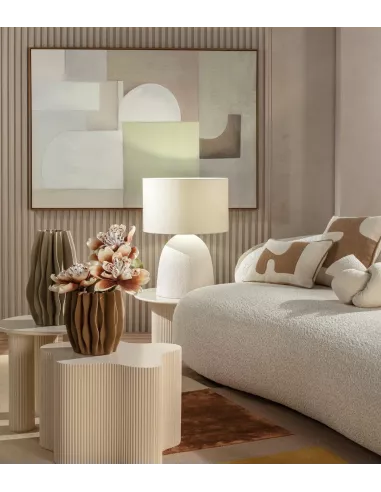 Vaso Alto In Porcellana Beige - L'oca Nera