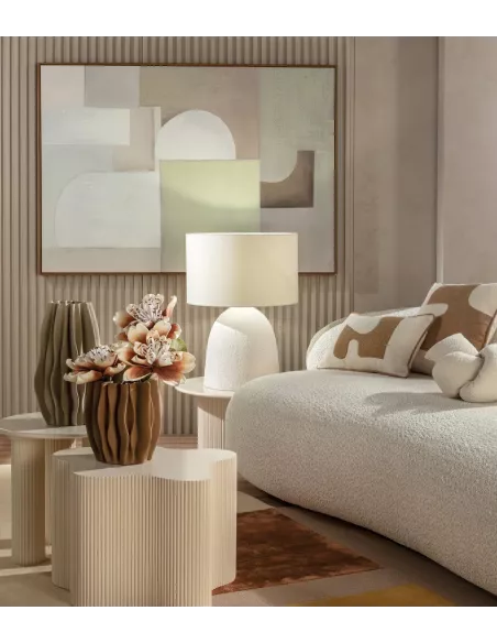 Vaso Alto In Porcellana Beige - L'oca Nera