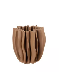 Vaso Basso In Porcellana Marrone - L'oca Nera