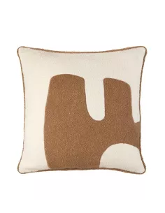Cuscino in Cotone con Applicazioni e Ricami 45x45 cm 1C230 - L'oca Nera
