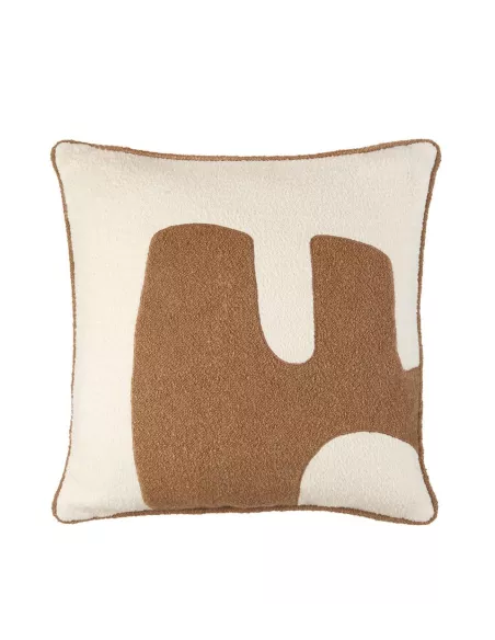 Cuscino in Cotone con Applicazioni e Ricami 45x45 cm 1C230 - L'oca Nera