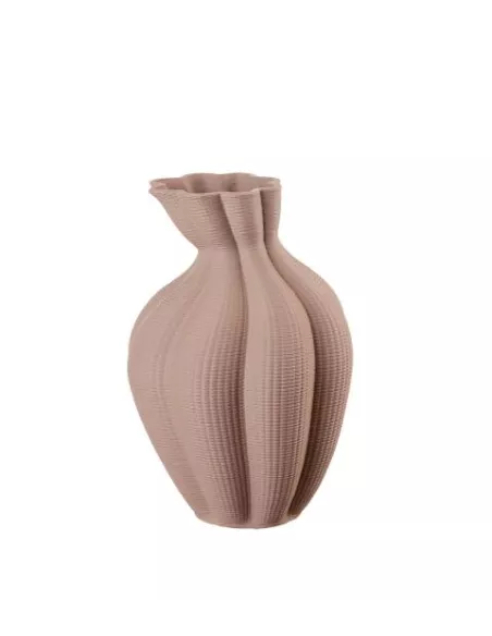 Vaso Basso In Porcellana Tortora - L'oca Nera