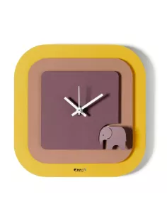 Orologio da Parete Tino Ocra Mocha Mousse e Viola Ametista