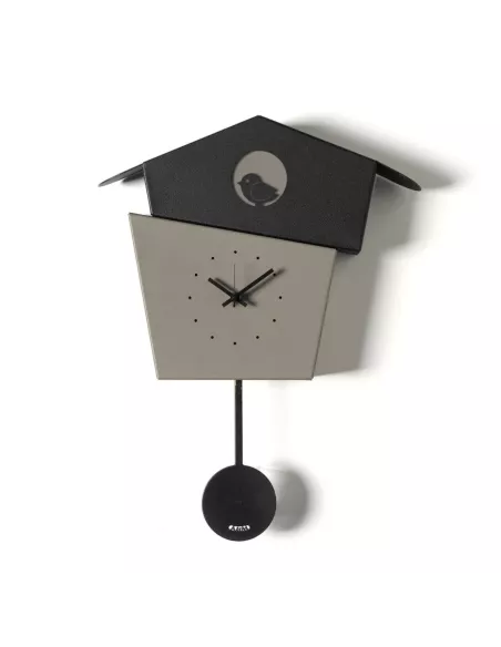Orologio da Parete a Pendolo Picchiarello Nero e Fango