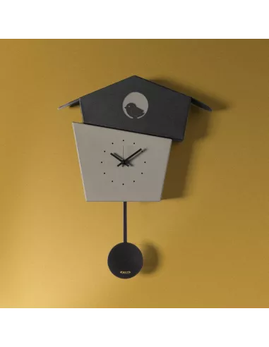 Orologio da Parete a Pendolo Picchiarello Nero e Fango