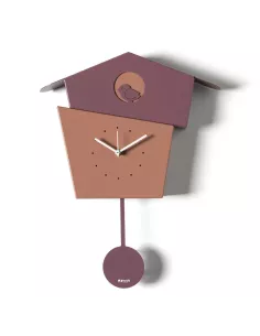 Orologio da Parete a Pendolo Picchiarello Viola Ametista e Mocha Mousse