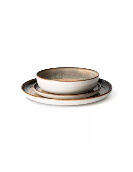 Servizio Piatti 18 Pz in Ceramica Effetto Artigianale Zeus Excélsa