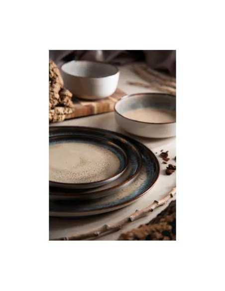Servizio Piatti 18 Pz in Ceramica Effetto Artigianale Zeus Excélsa
