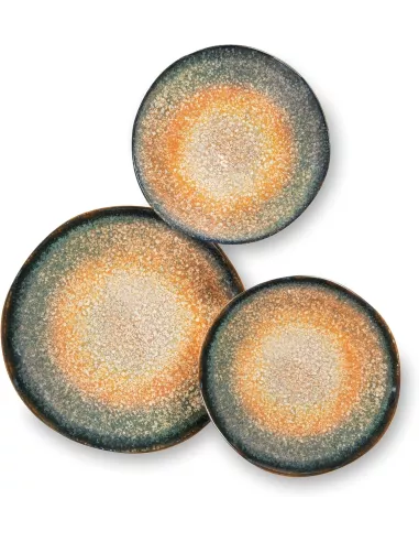 Servizio Piatti 18 Pz in Ceramica Effetto Reattivo Zeus Excélsa