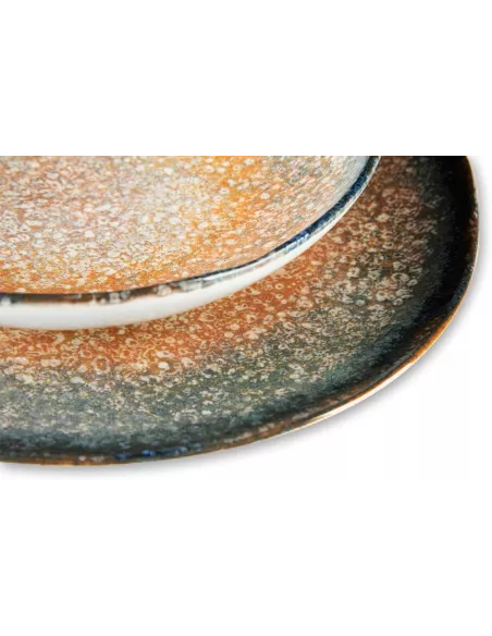 Servizio Piatti 18 Pz in Ceramica Effetto Reattivo Zeus Excélsa