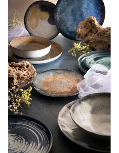Servizio Piatti 18 Pz in Ceramica Effetto Reattivo Zeus Excélsa