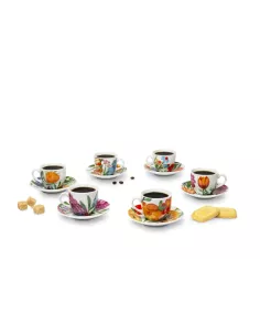 Set 6 Tazzine Caffè Con Piattino Blooming Excélsa 2