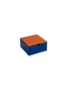 Cofanetto Portagioie in Vetro Arancione e Blu
