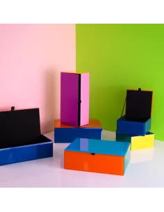 Cofanetto Portagioie in Vetro Blu e Verde 2
