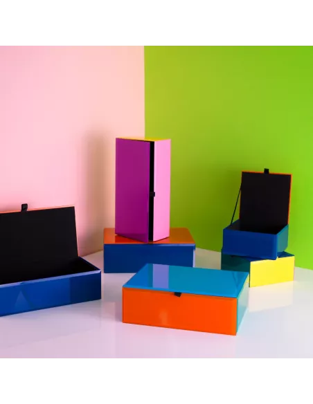 Cofanetto Portagioie in Vetro Blu e Verde