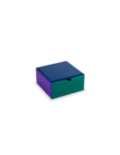 Cofanetto Portagioie in Vetro Blu e Verde