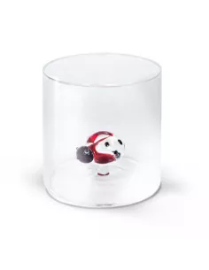 Bicchiere In Vetro Borosilicato Con Soggetto Coccinella In Vetro Colorato All'interno