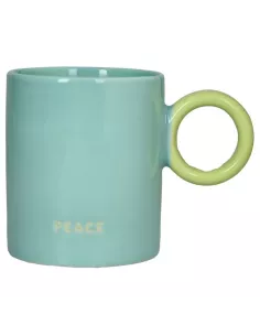 Mug 350 cc Peace New Bone China Azzurro